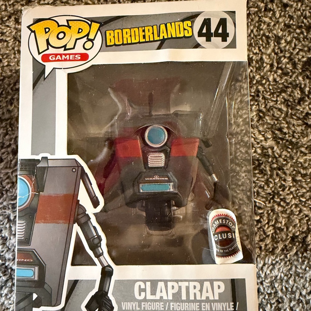 Funko Pop! Games Borderlands Claptrap #44 GameStop Exclusive Vaulted Collectible